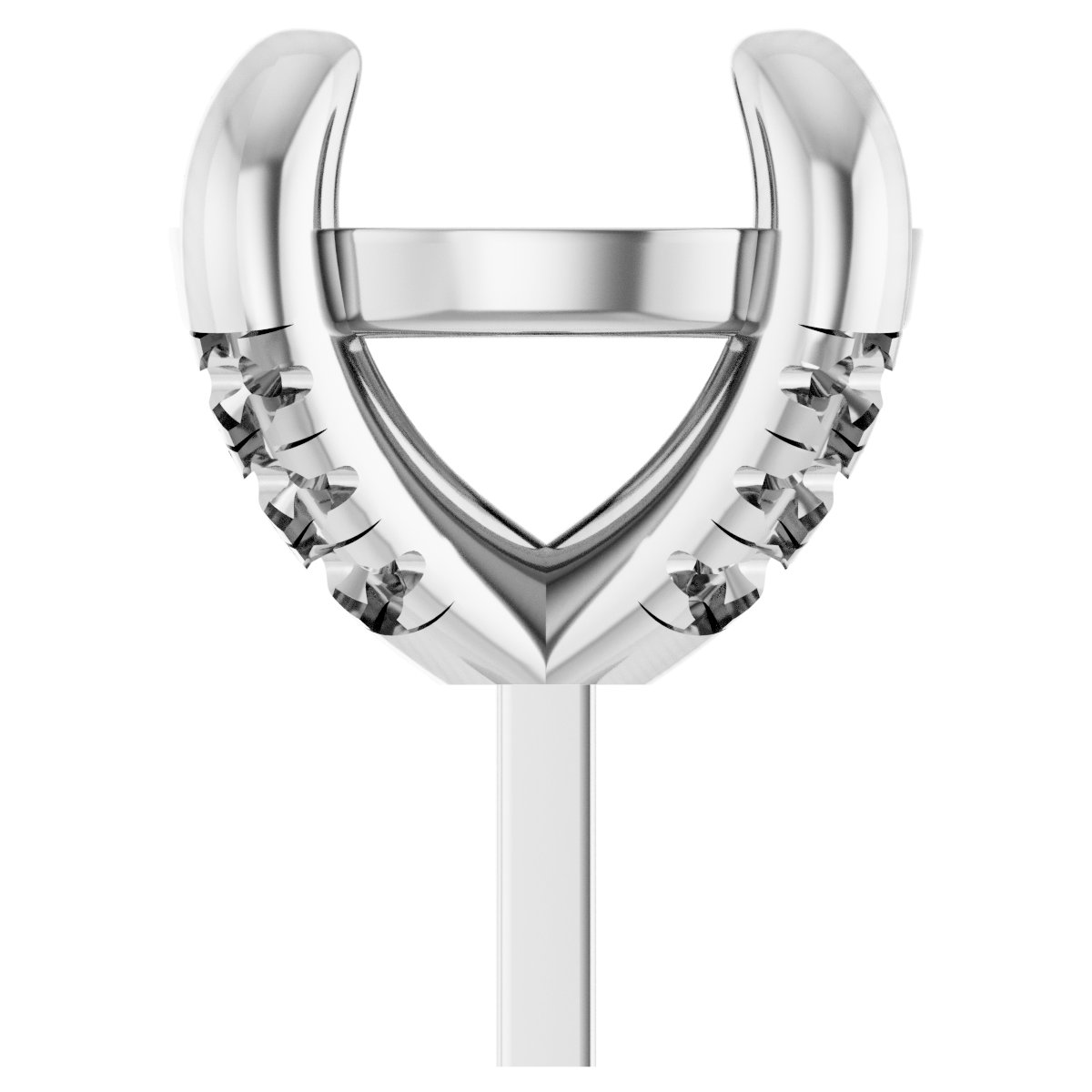 Round 4-Prong Accented Peg Setting