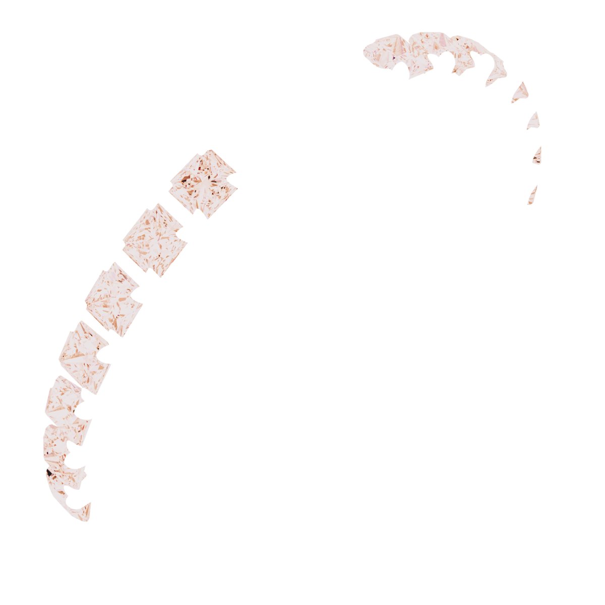 Square French-Set Accented Peg Shank