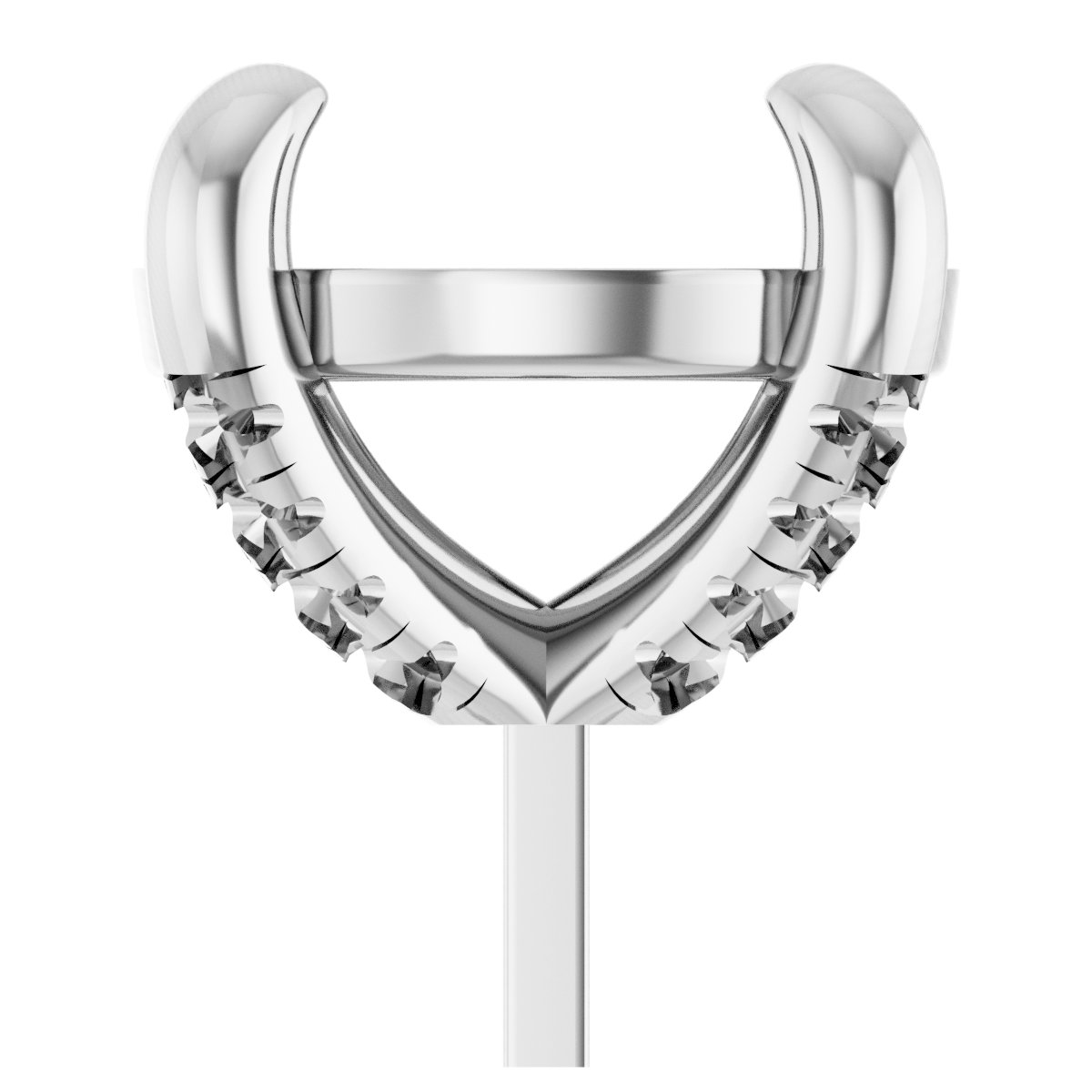Round 4-Prong Accented Peg Setting