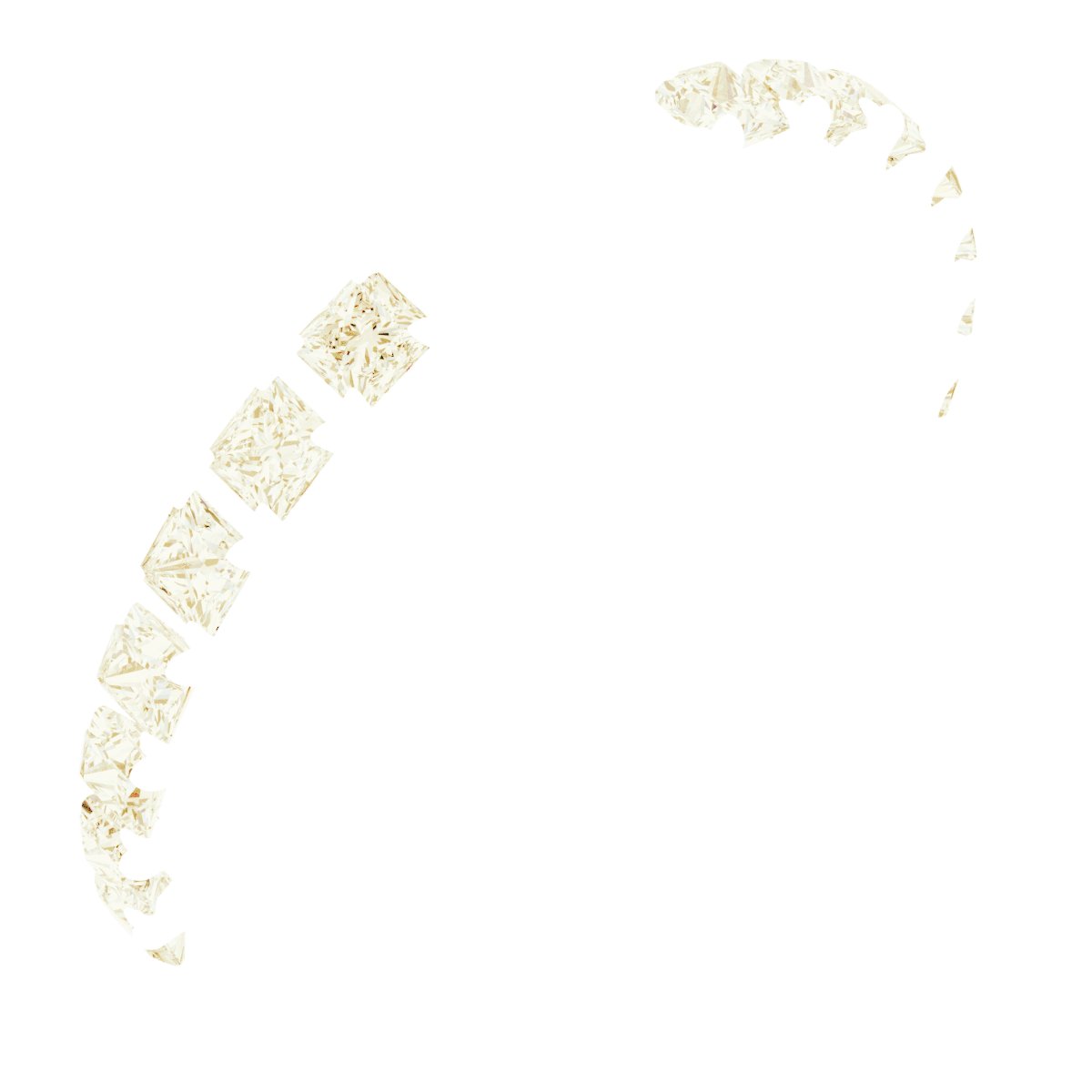 Square French-Set Accented Peg Shank