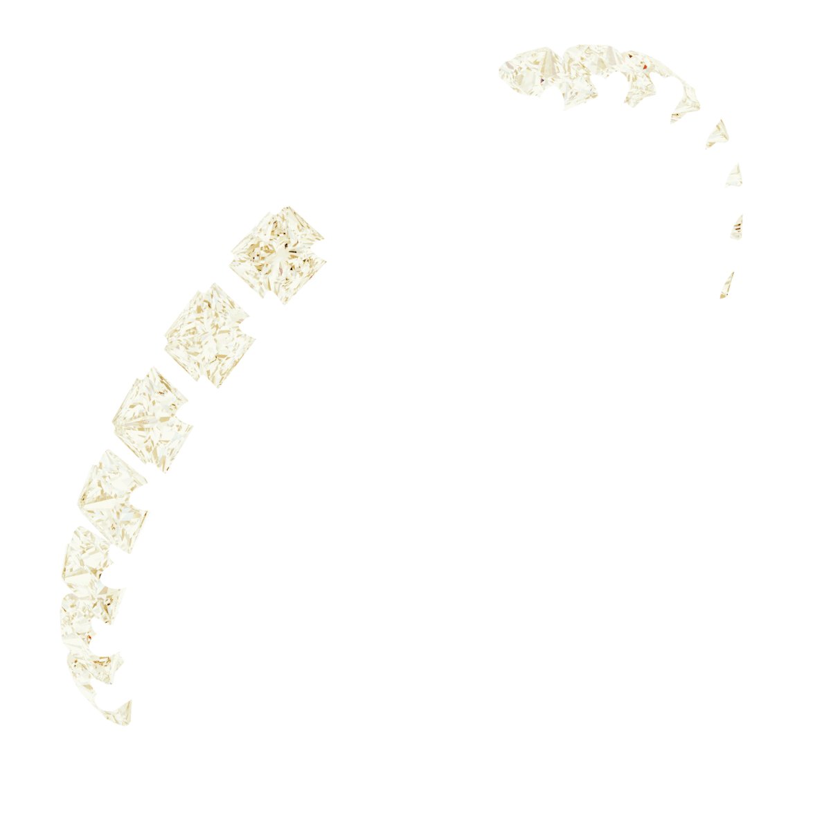Square French-Set Accented Peg Shank