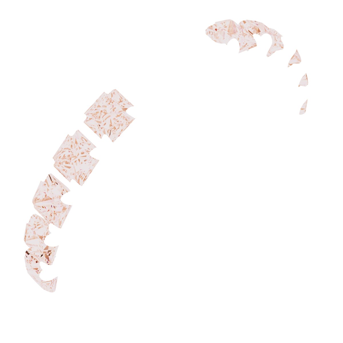 Square French-Set Accented Peg Shank