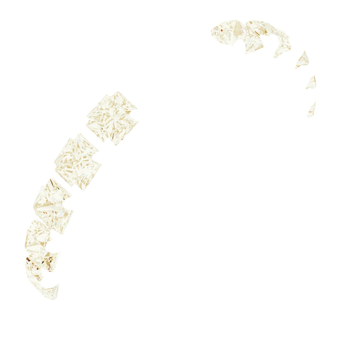 Square French-Set Accented Peg Shank
