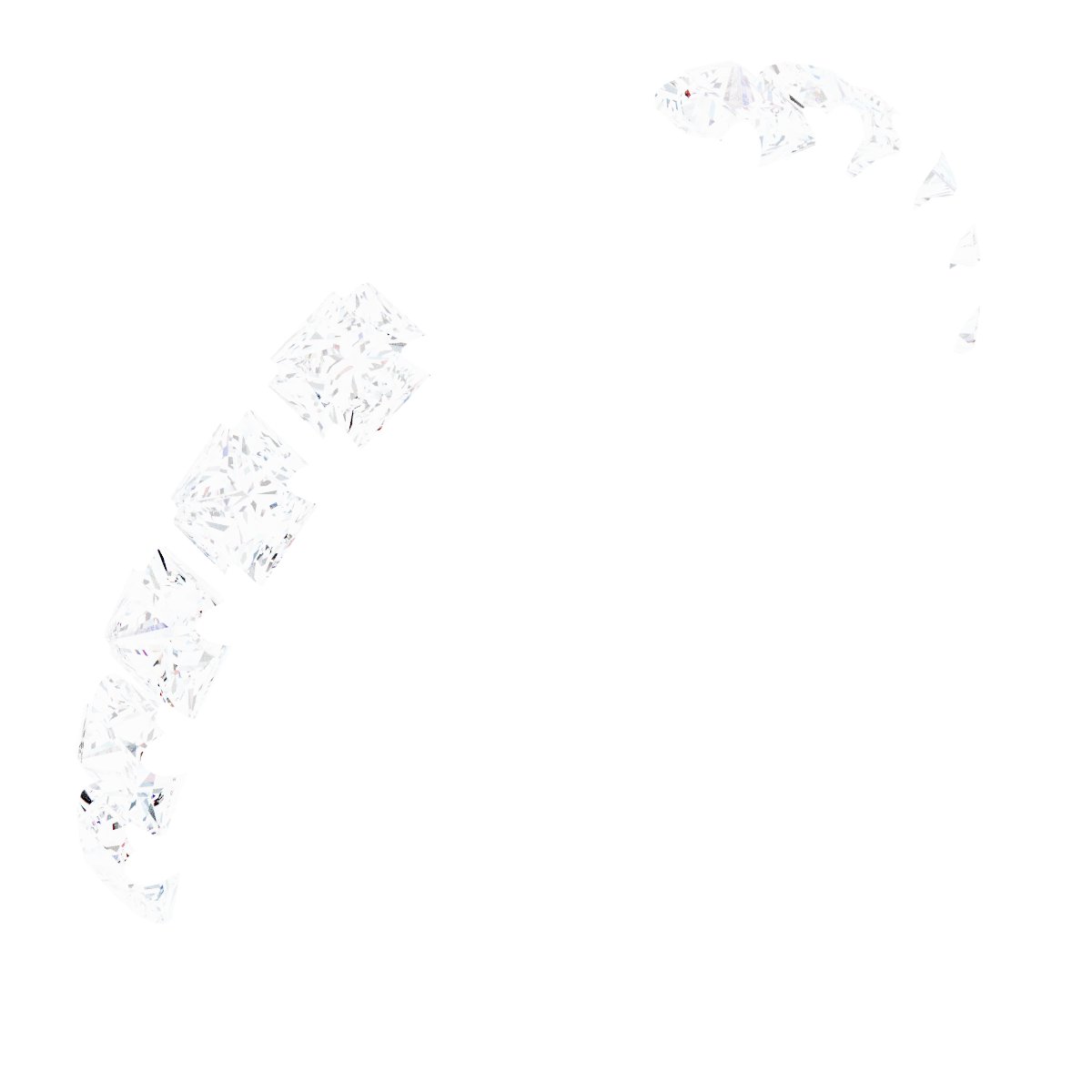 Square French-Set Accented Peg Shank