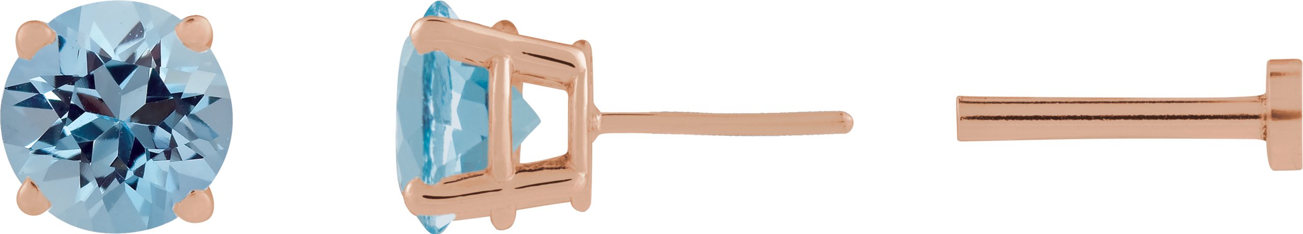 Round 4-Prong Lightweight Stud Earrings