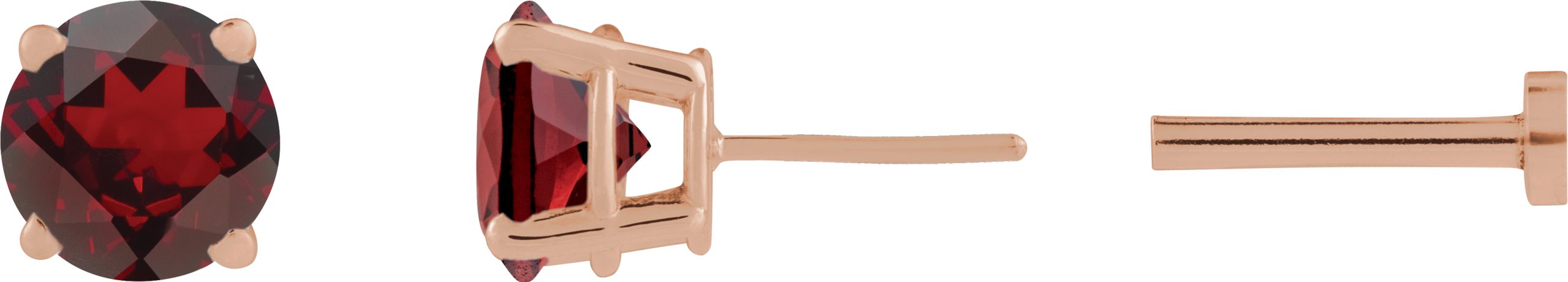 Round 4-Prong Lightweight Stud Earrings