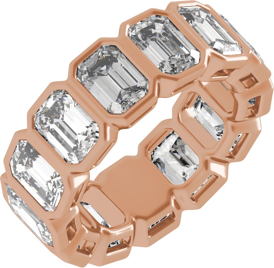 Bezel-Set  Low Profile Eternity Band