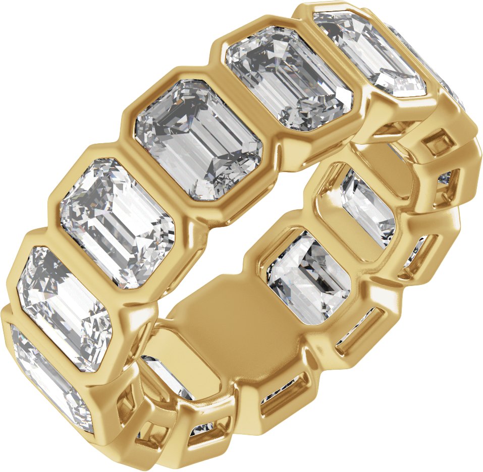 Bezel-Set  Low Profile Eternity Band