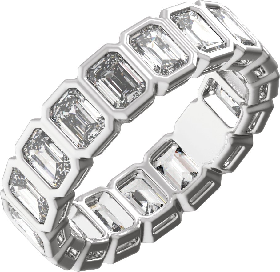 Bezel-Set  Low Profile Eternity Band