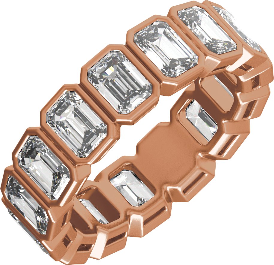 Bezel-Set  Low Profile Eternity Band