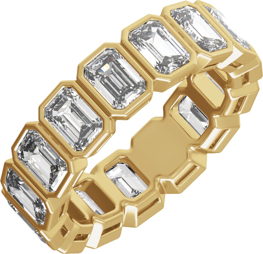 Bezel-Set  Low Profile Eternity Band