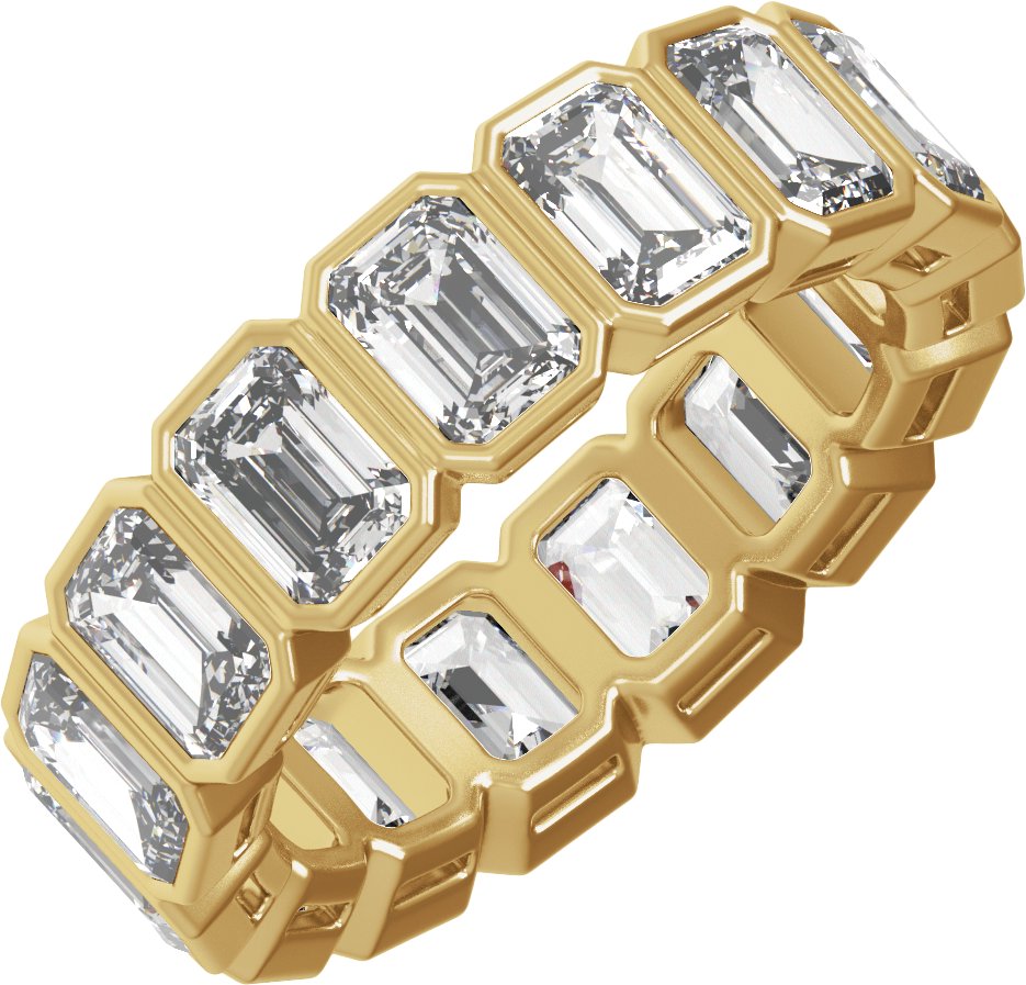 Bezel-Set  Low Profile Eternity Band