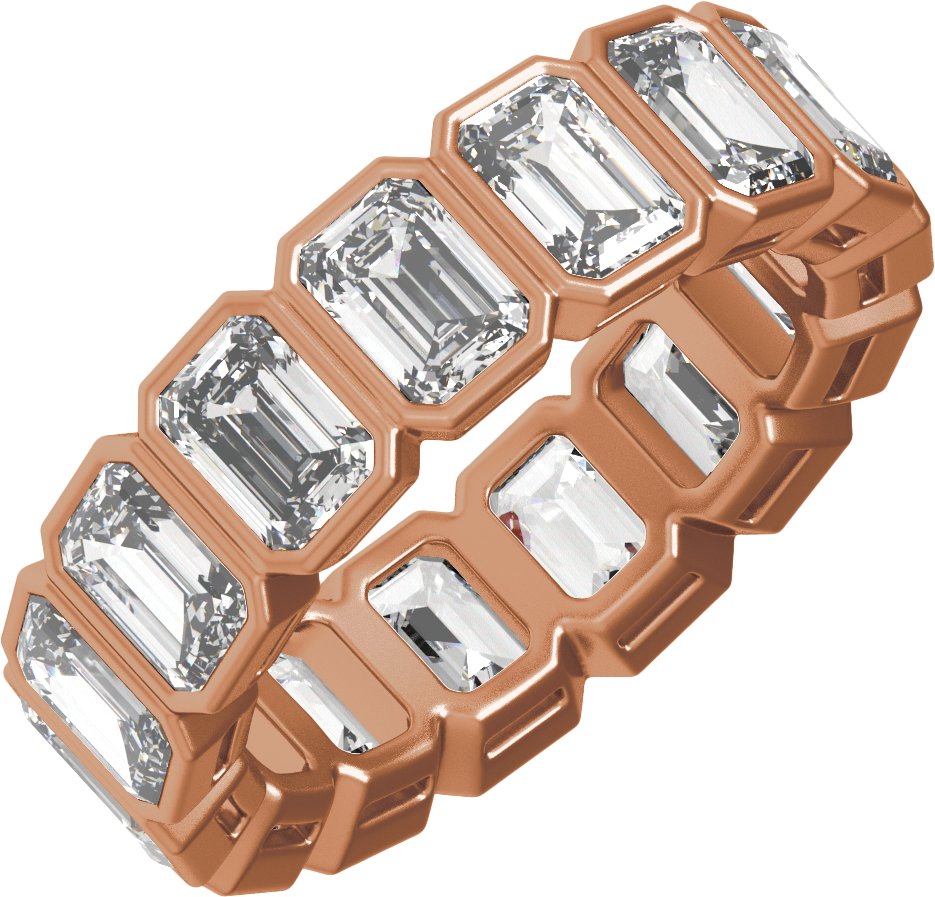 Bezel-Set  Low Profile Eternity Band