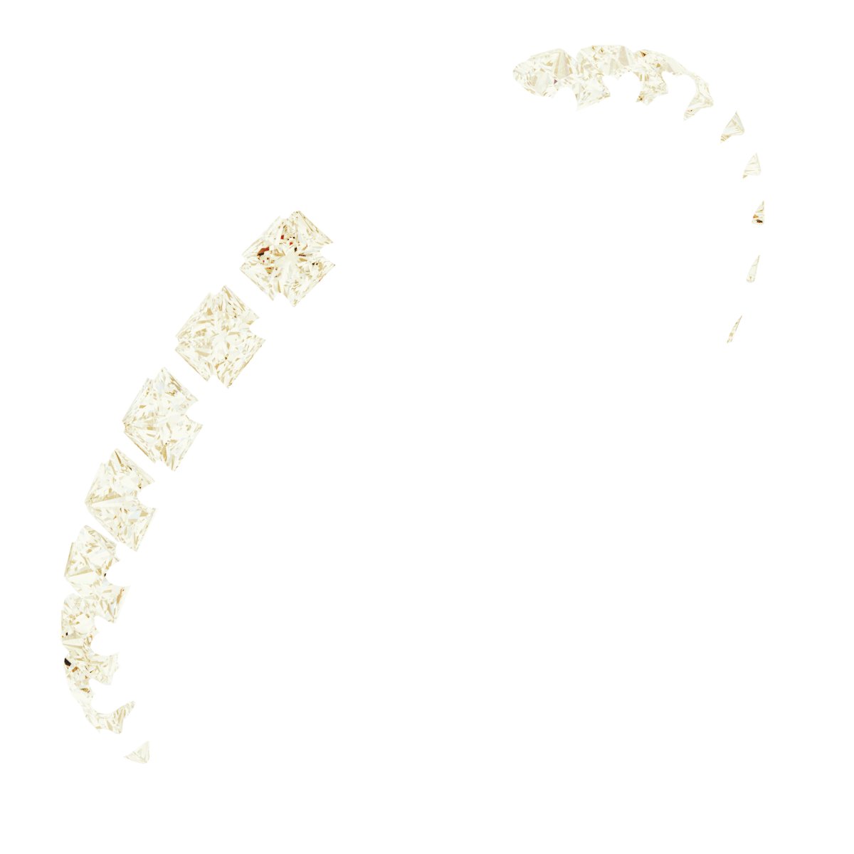 Square French-Set Accented Peg Shank