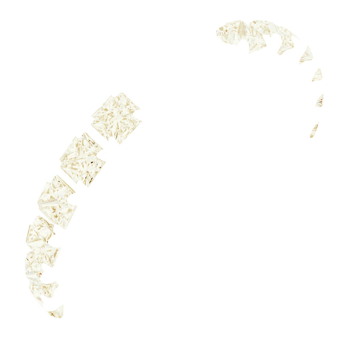 Square French-Set Accented Peg Shank