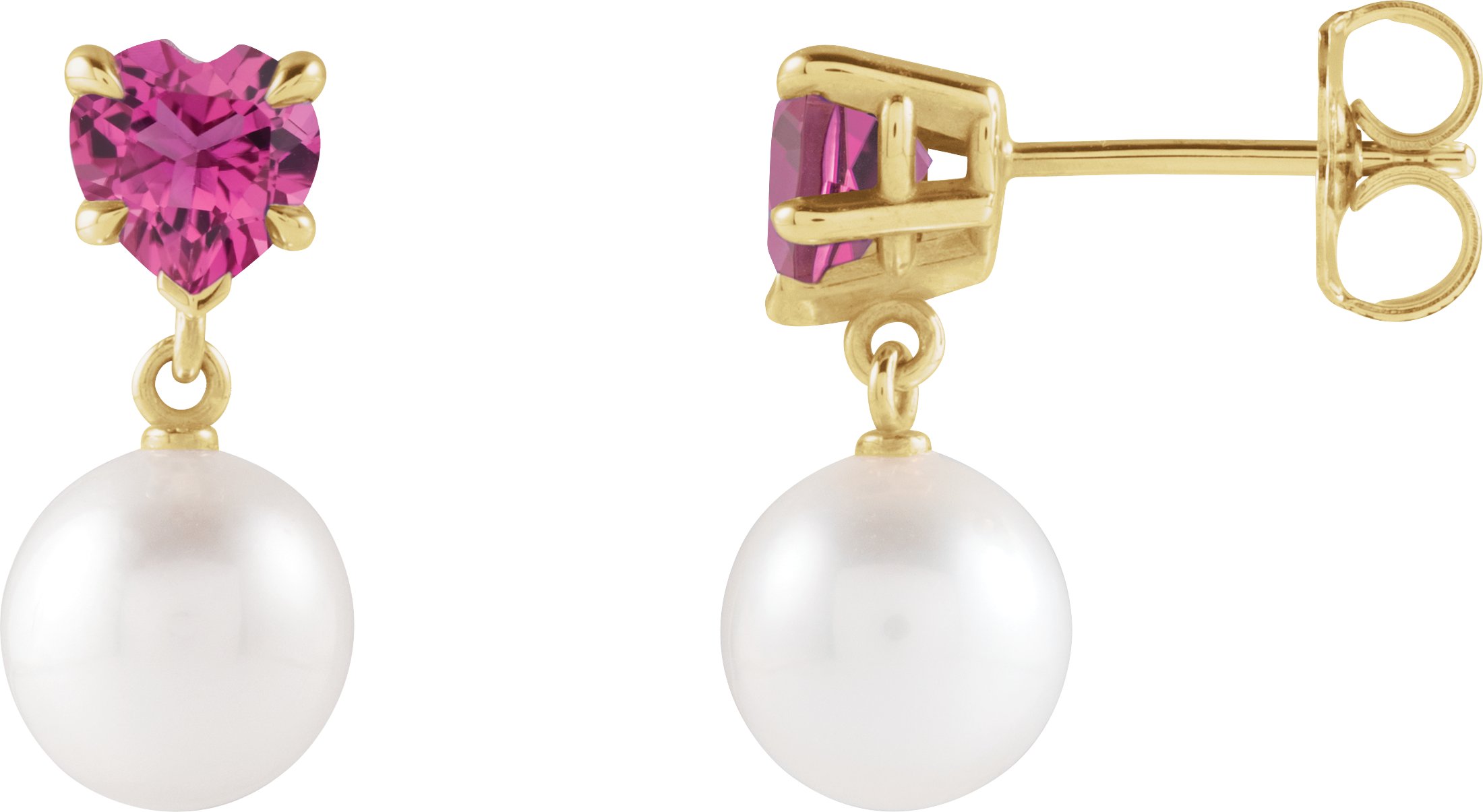 Heart & Pearl Earrings