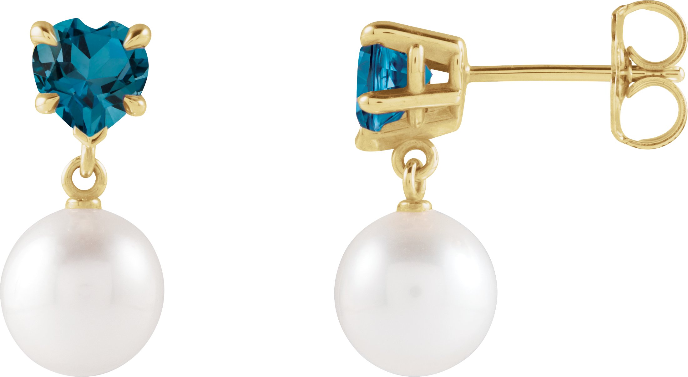 Heart & Pearl Earrings