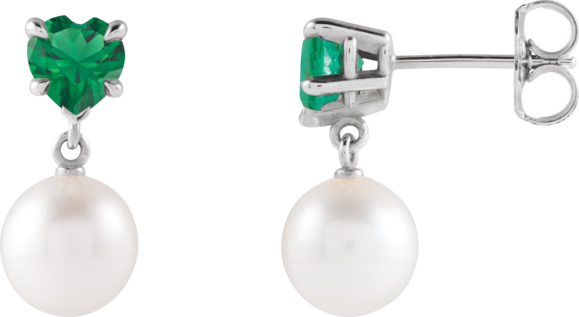 Heart & Pearl Earrings