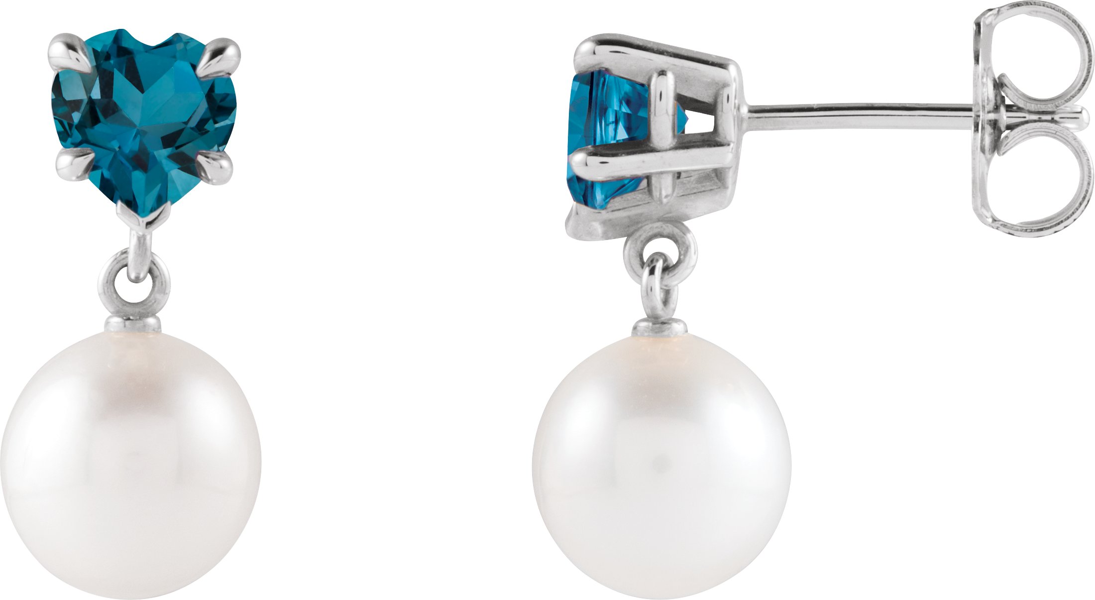 Heart & Pearl Earrings