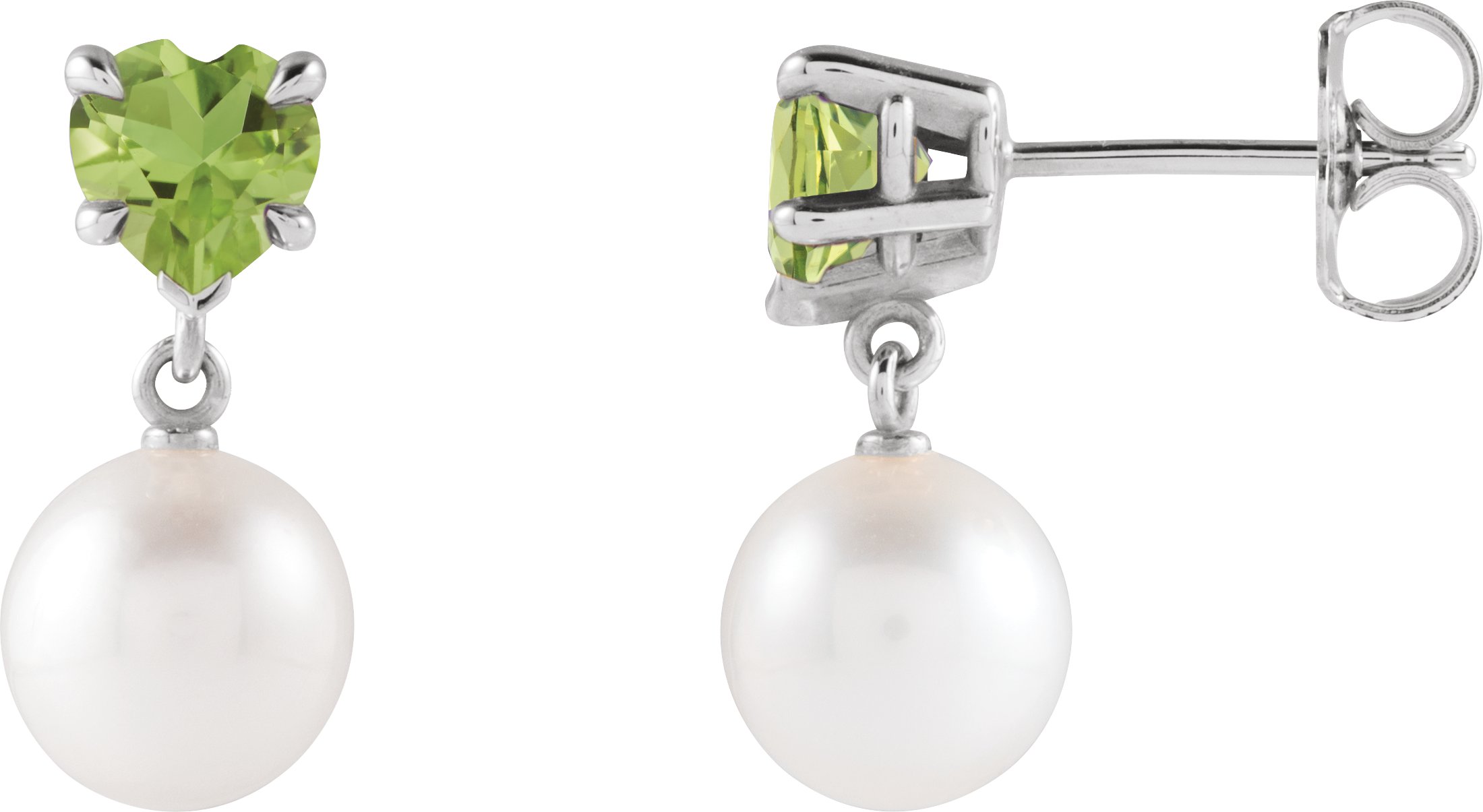 Heart & Pearl Earrings