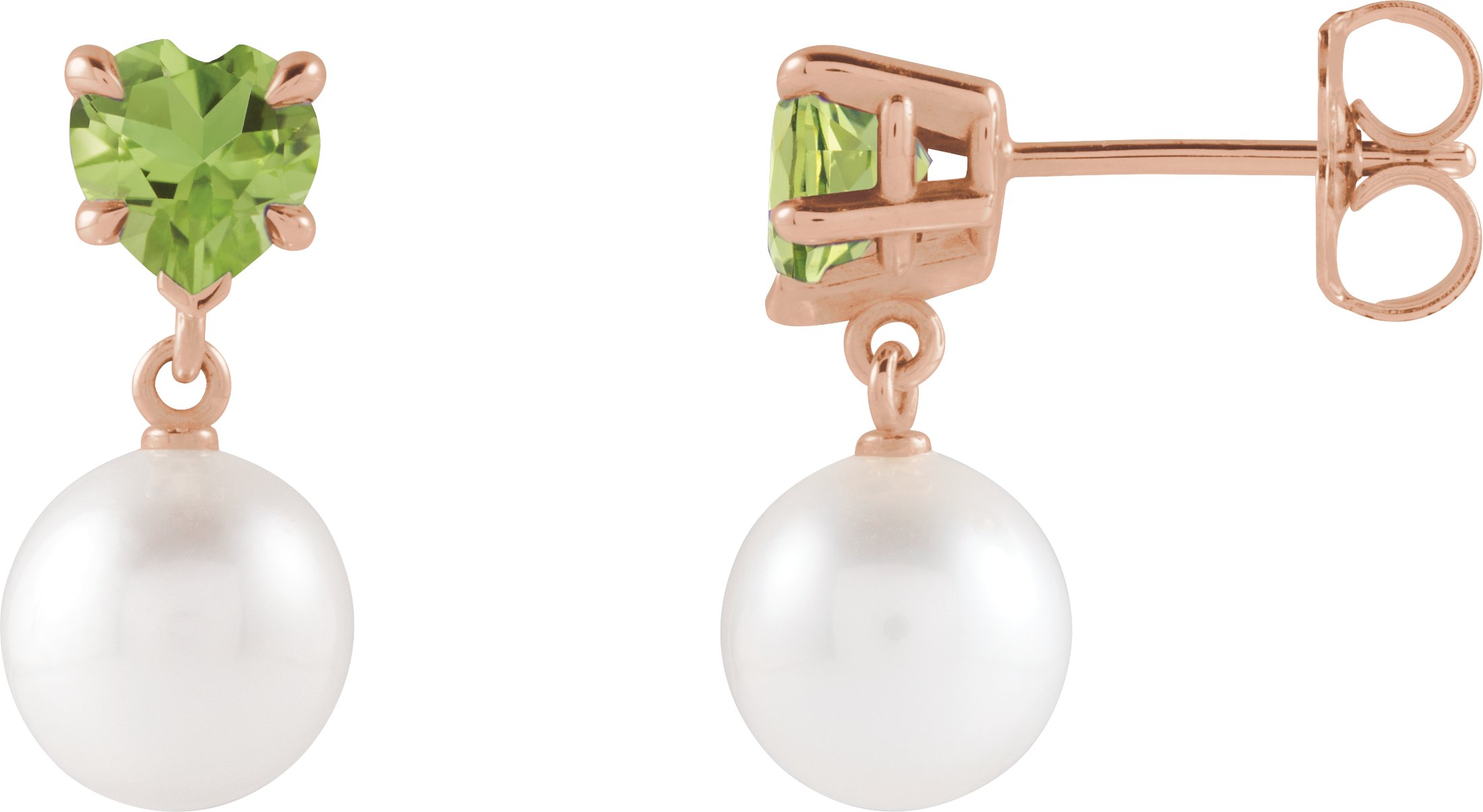 Heart & Pearl Earrings