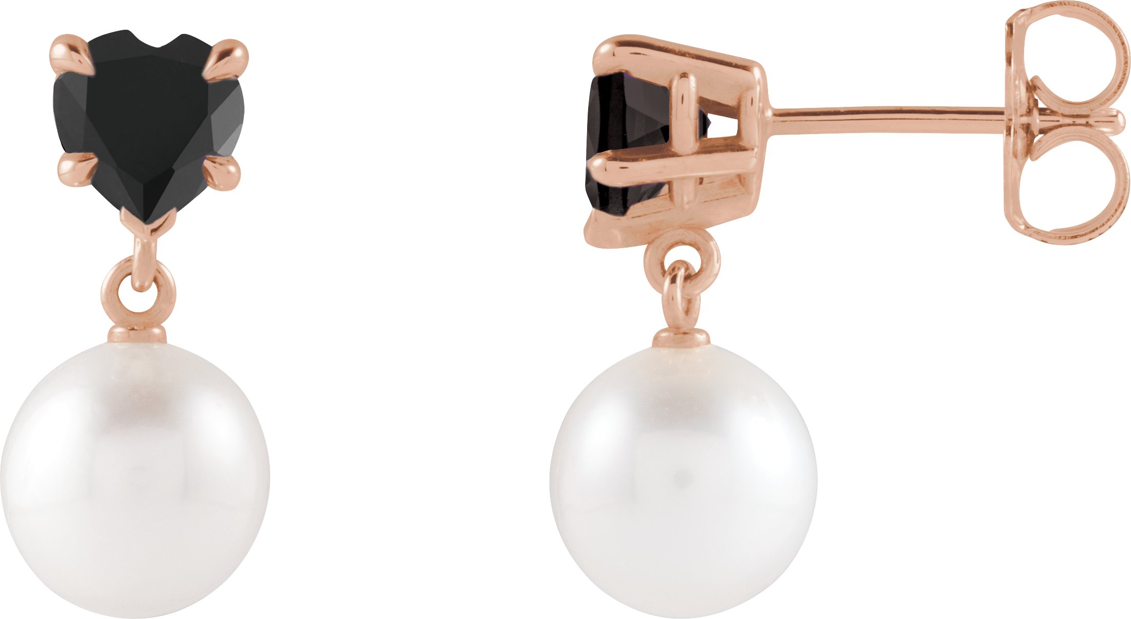 Heart & Pearl Earrings