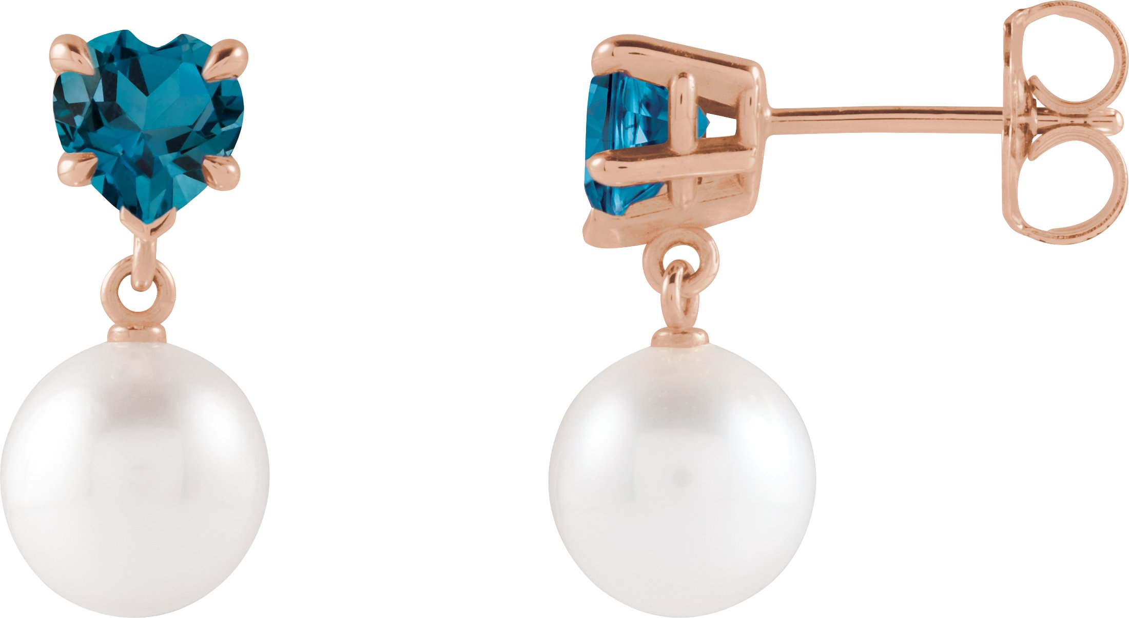 Heart & Pearl Earrings