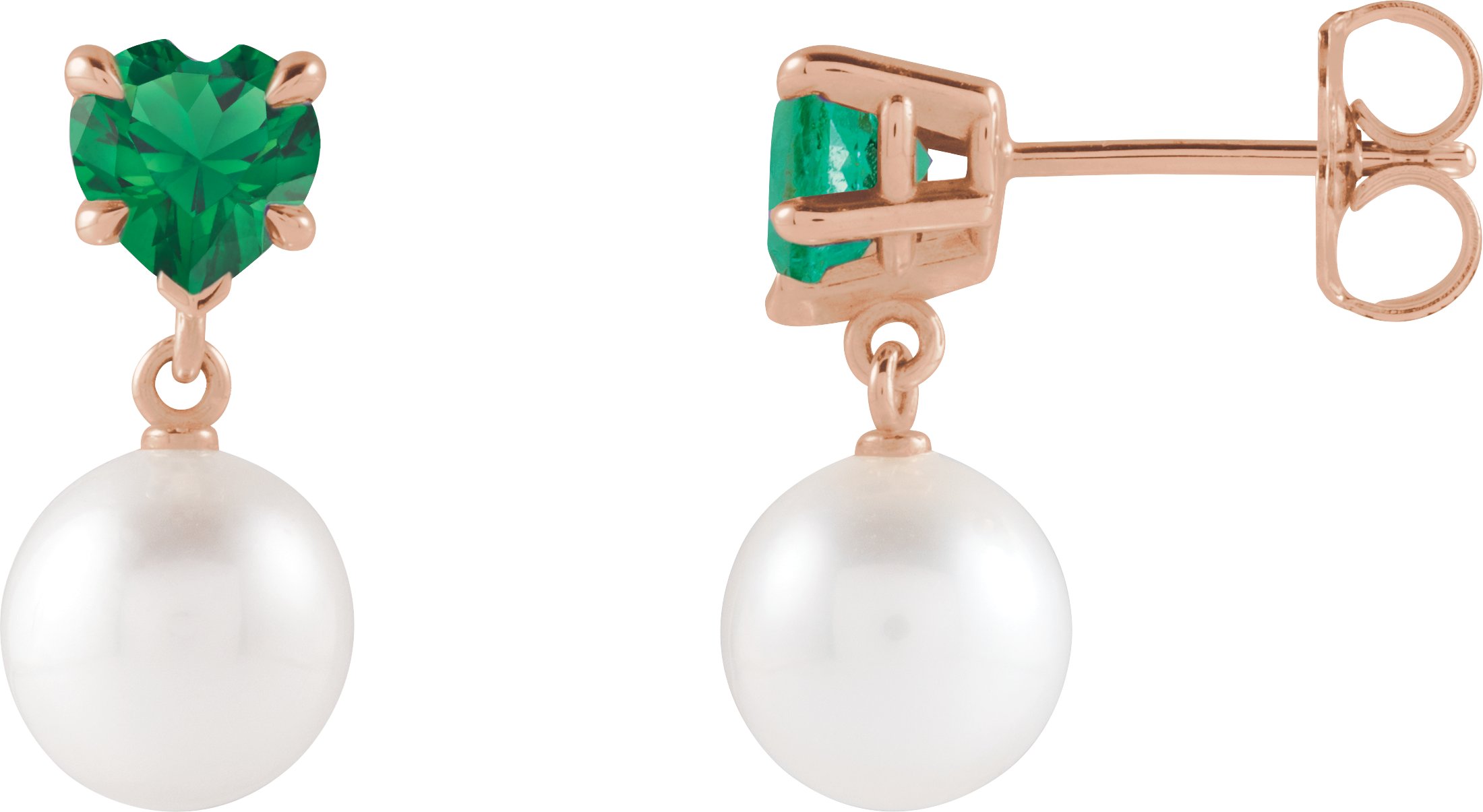 Heart & Pearl Earrings