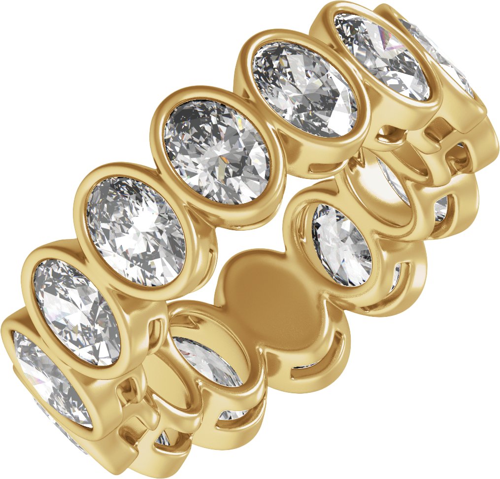 Bezel-Set  Low Profile Eternity Band