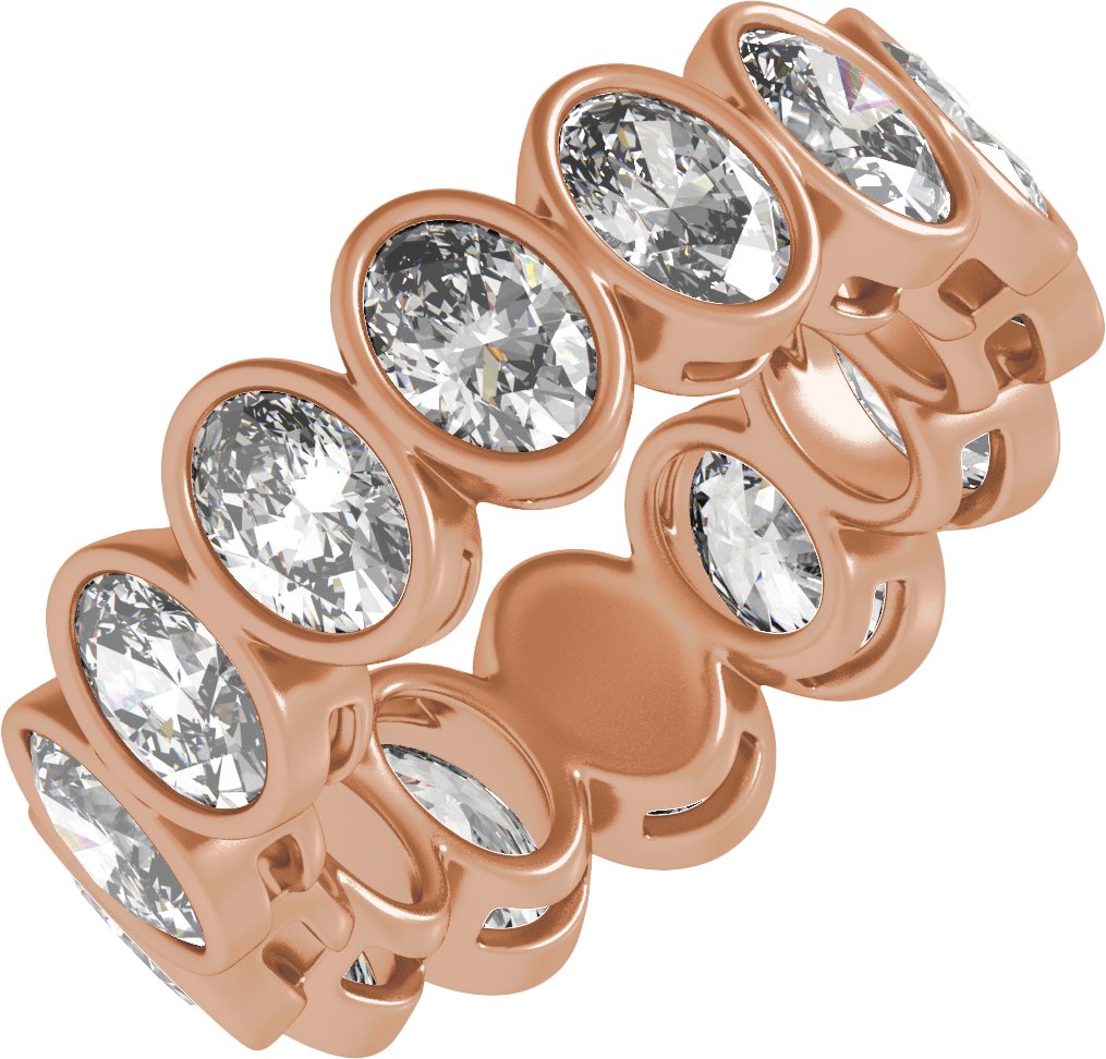 Bezel-Set  Low Profile Eternity Band