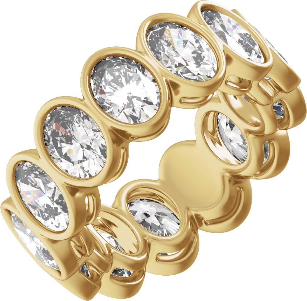 Bezel-Set  Low Profile Eternity Band