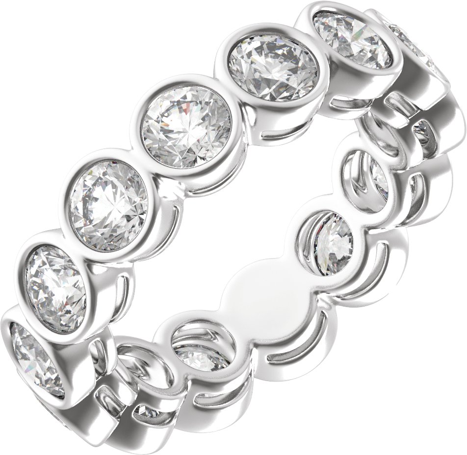 Bezel-Set  Low Profile Eternity Band