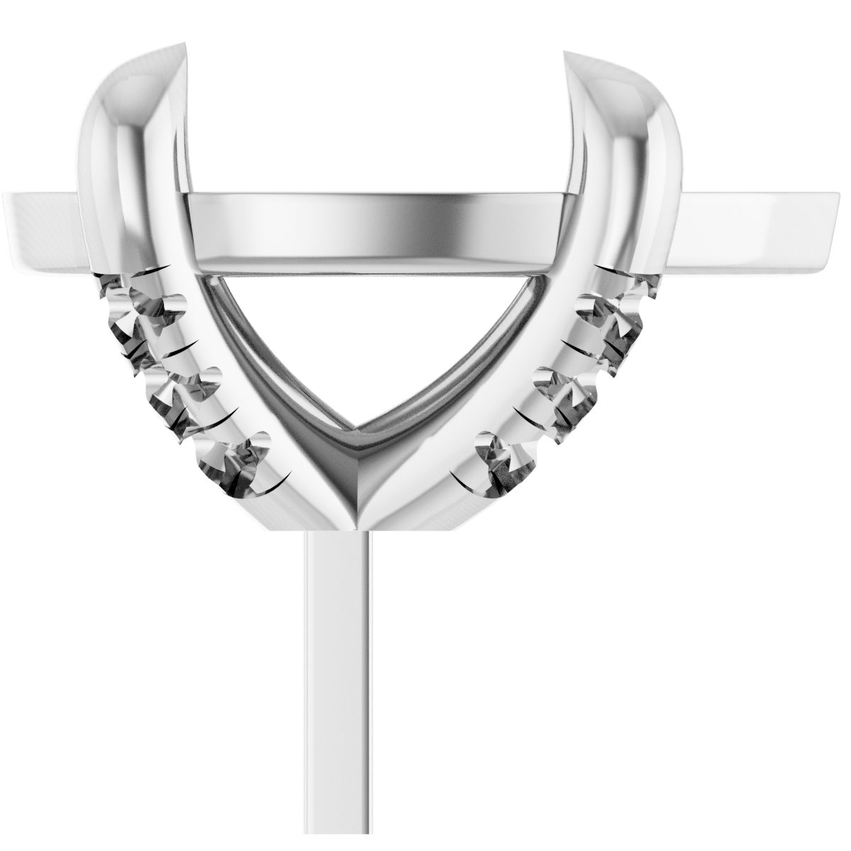 Round 4-Prong Accented Peg Setting