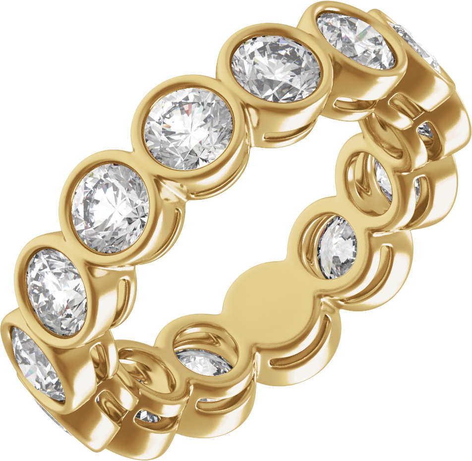 Bezel-Set  Low Profile Eternity Band