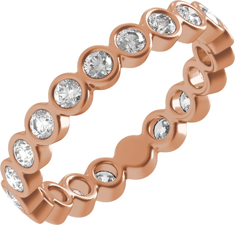 Bezel-Set  Low Profile Eternity Band