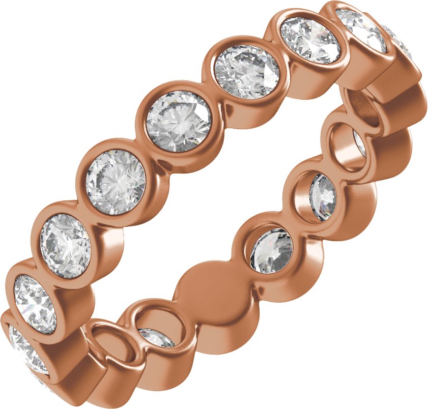 Bezel-Set  Low Profile Eternity Band