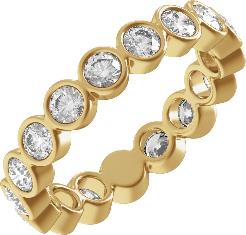 Bezel-Set  Low Profile Eternity Band