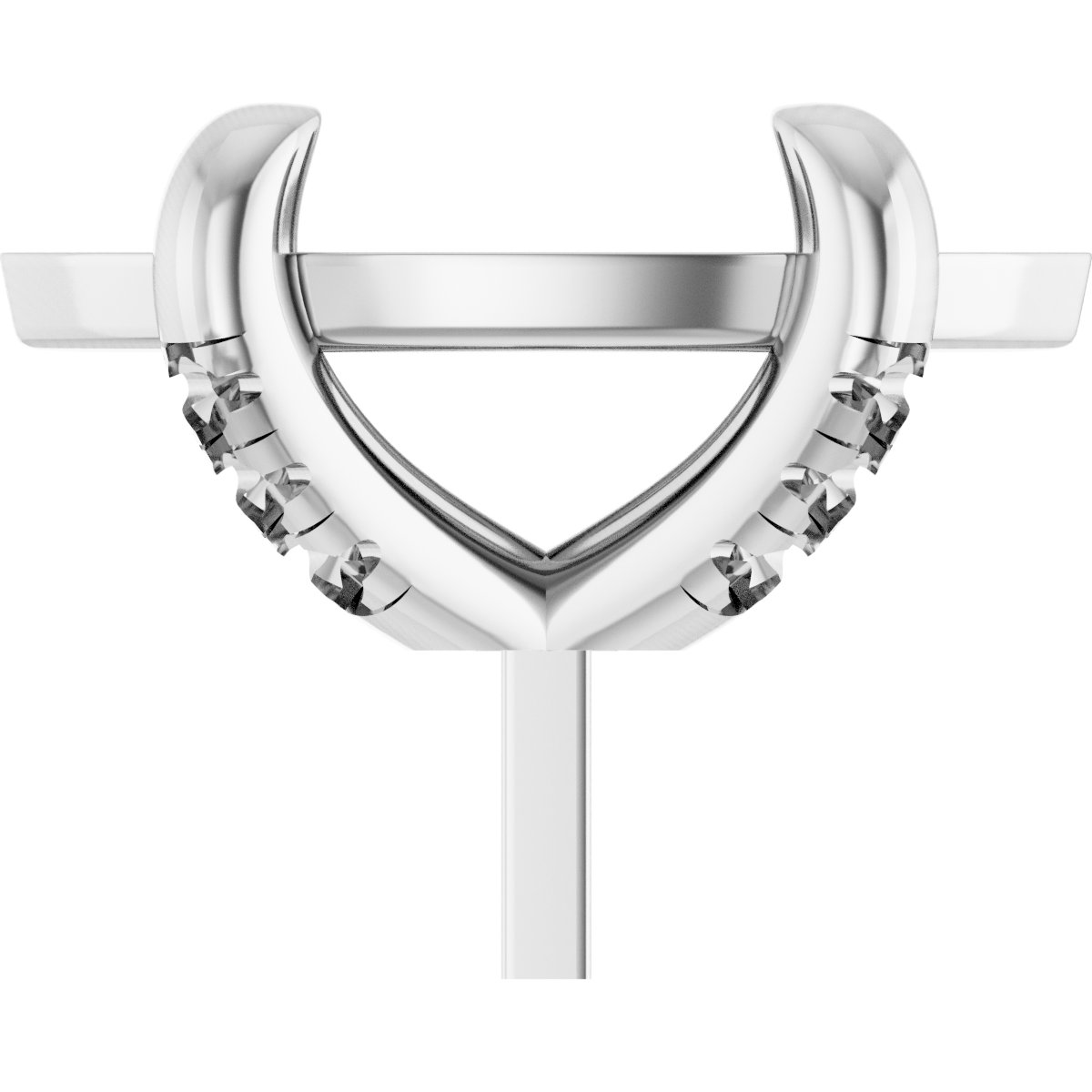 Round 4-Prong Accented Peg Setting