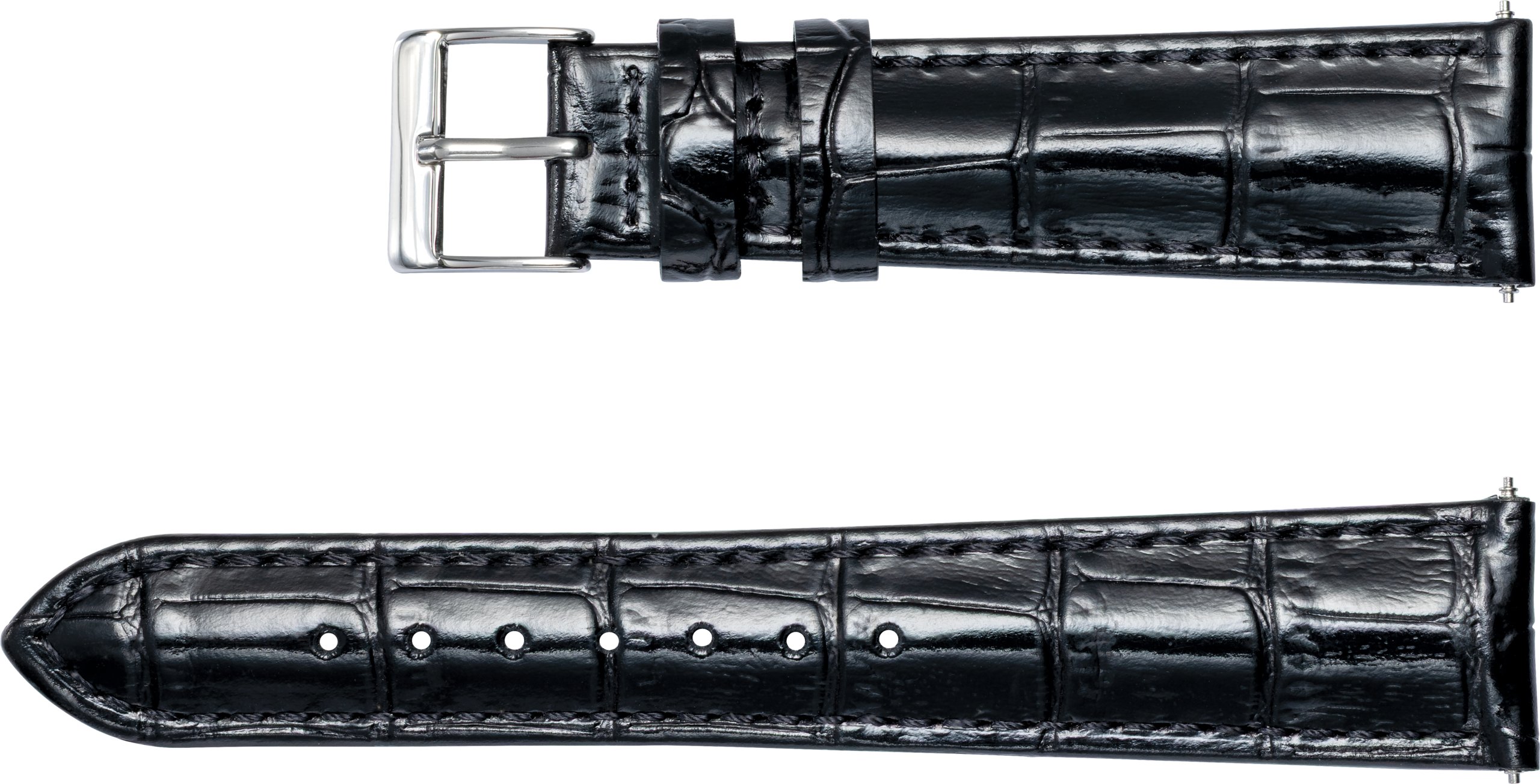 Men's Leather Alligator Grain Padded Watch Band