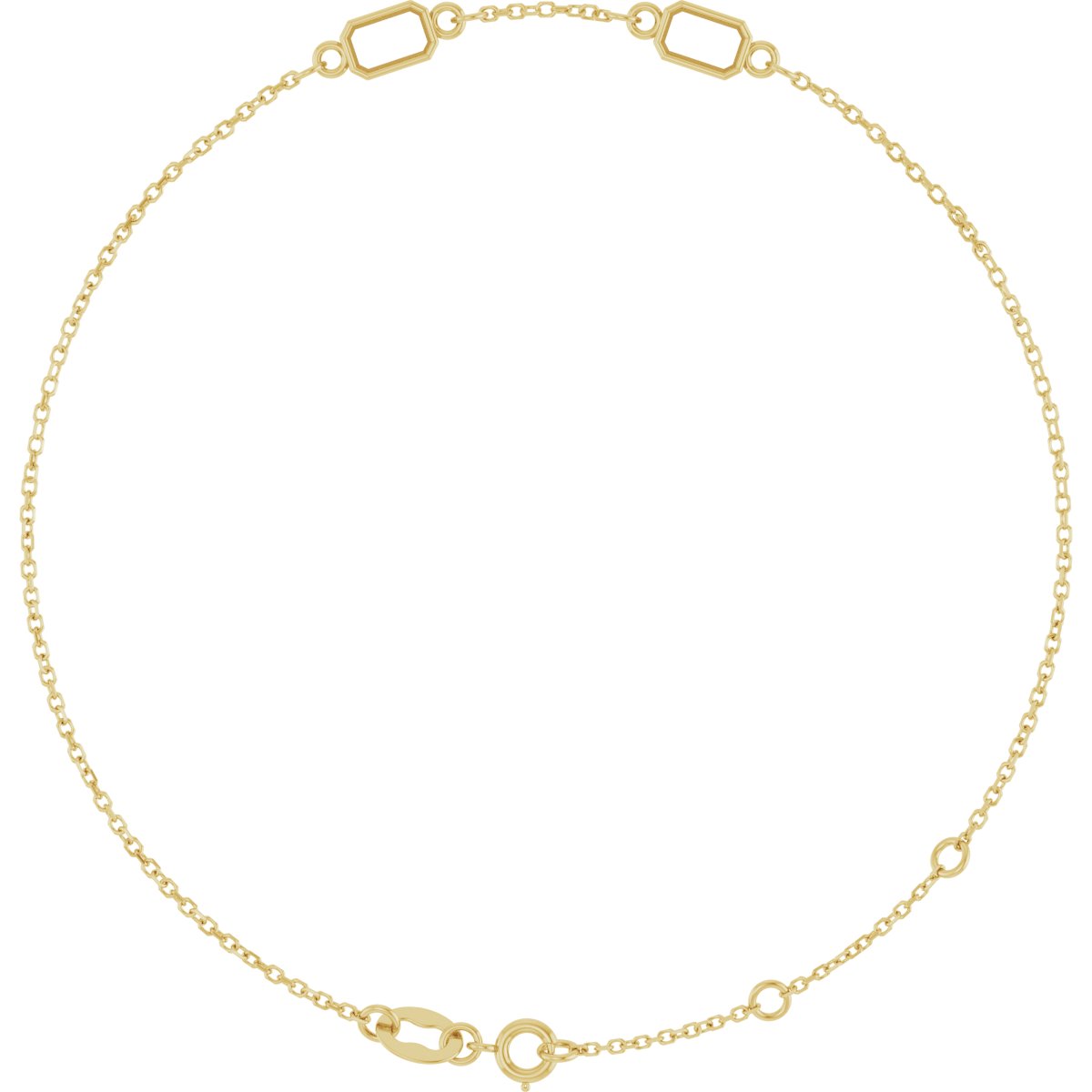 Bezel-Set Link Bracelet
