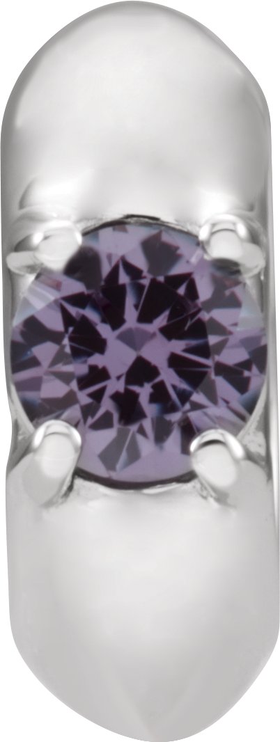 14K White June Birth of a Child™ Miniature Birthstone Ring Pendant