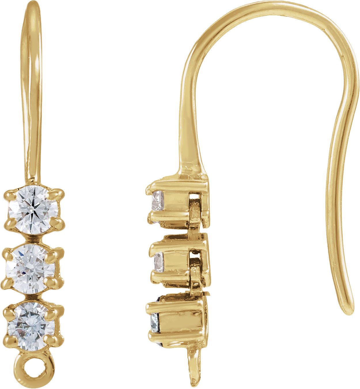 Accented French Wire Earring Top
