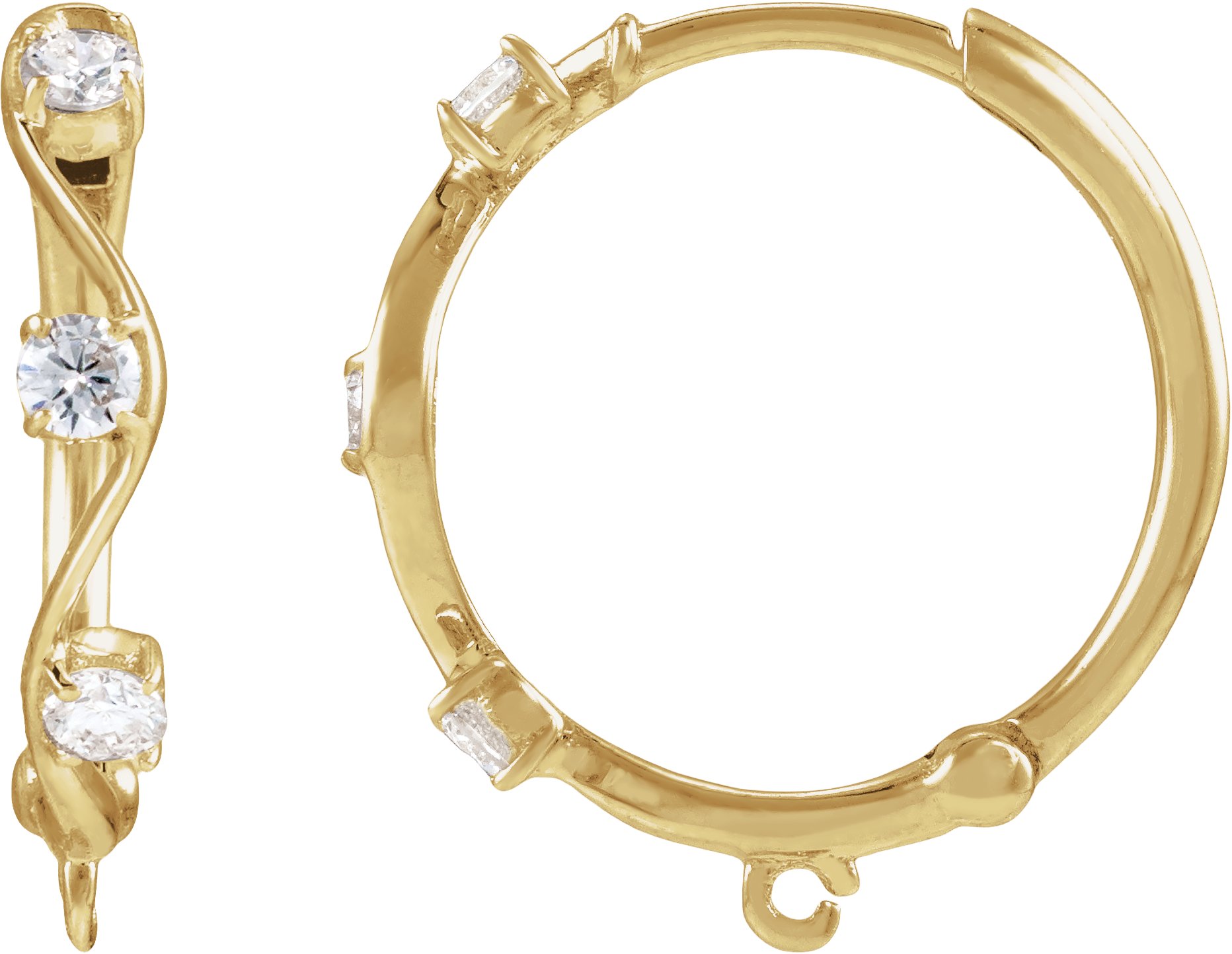 Accented Hoop Earring Top