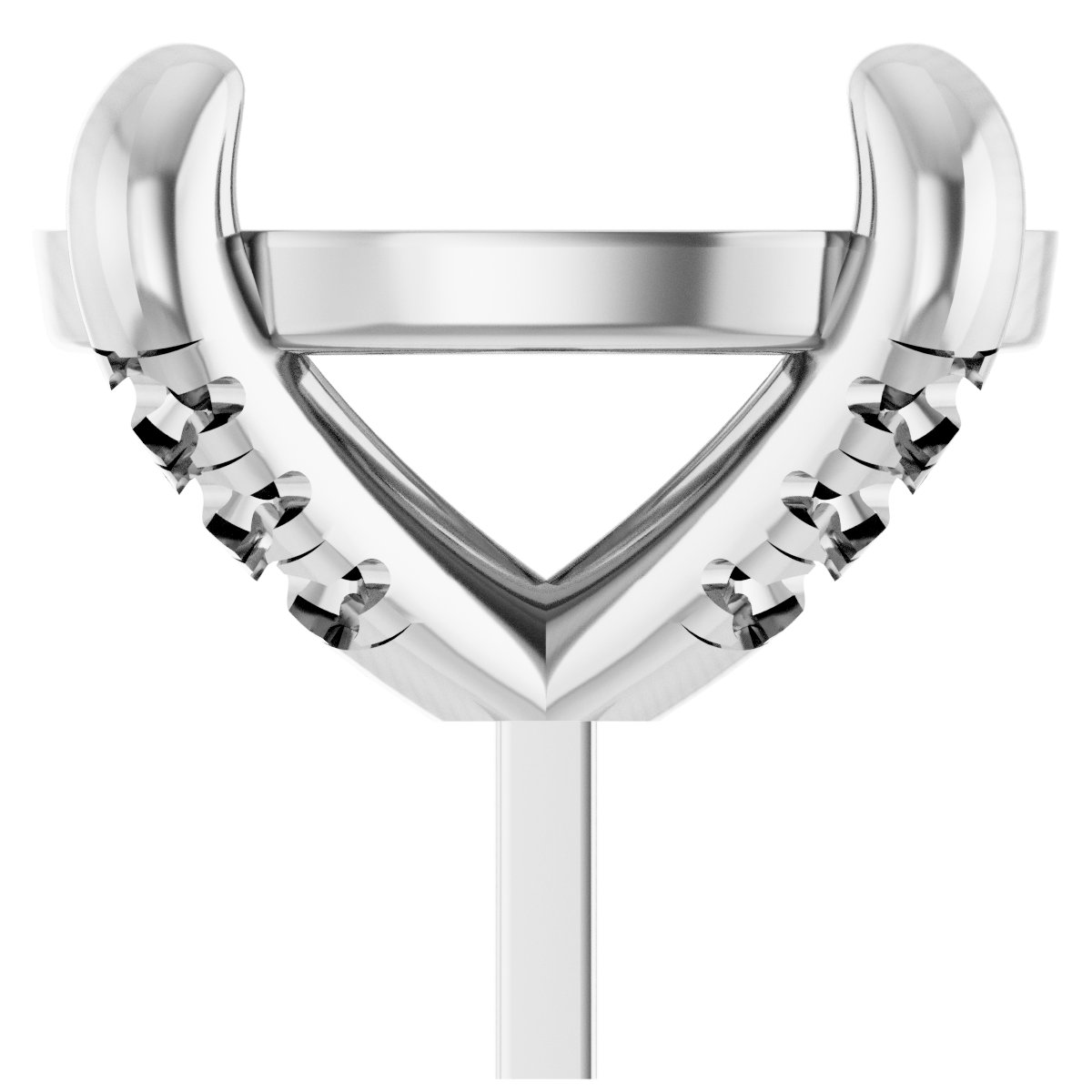 Round 4-Prong Accented Peg Setting