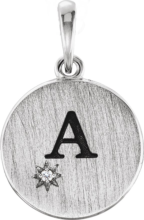 .005 CT Diamond Engravable Necklace view 4