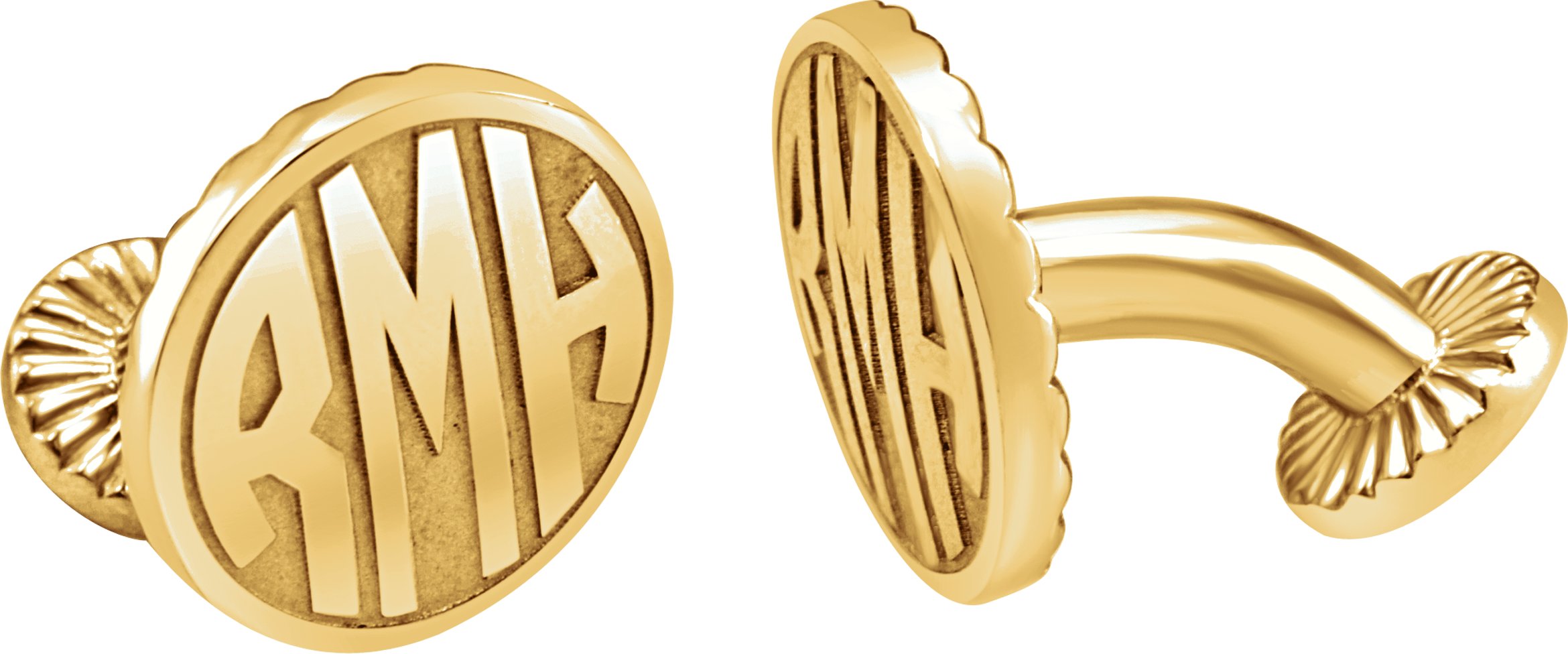 Block Monogram Cuff Links