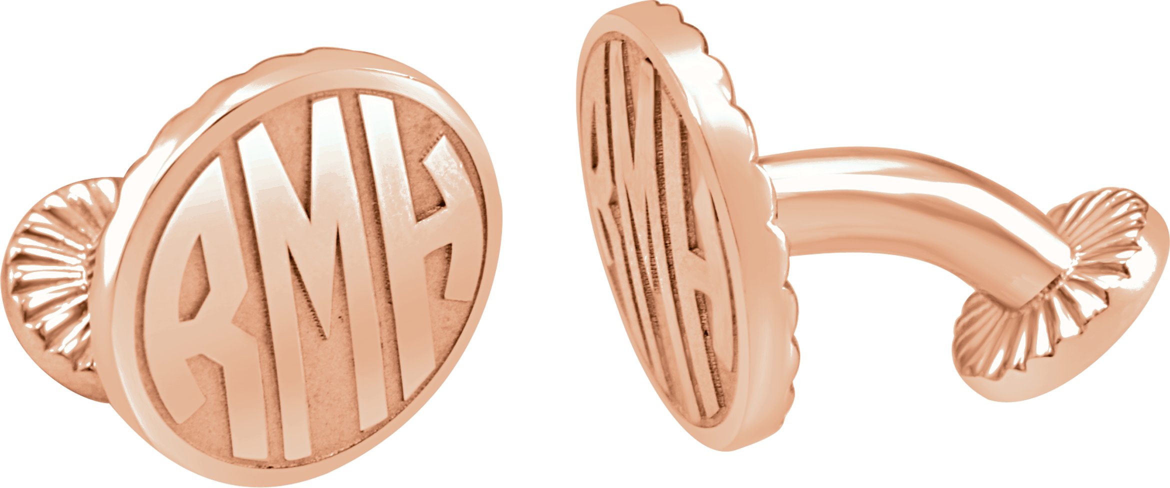 Block Monogram Cuff Links