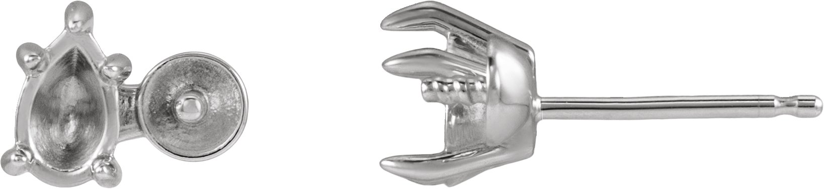 Claw-Prong Accented Pearl Earrings