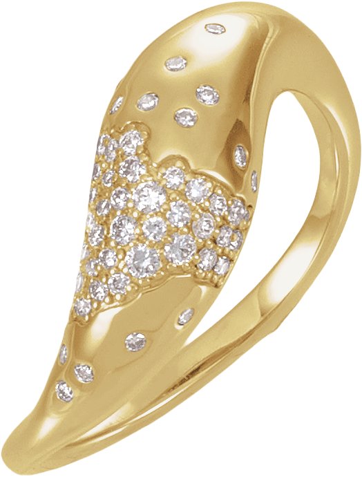 Scattered Pavé-Style Ring