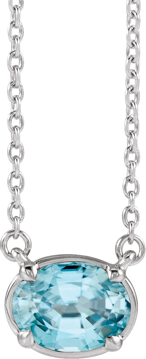Claw-Prong Solitaire Bezel-Style Necklace